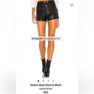 Superdown faux leather short XS